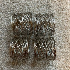 Beautiful silver dinner napkin rings